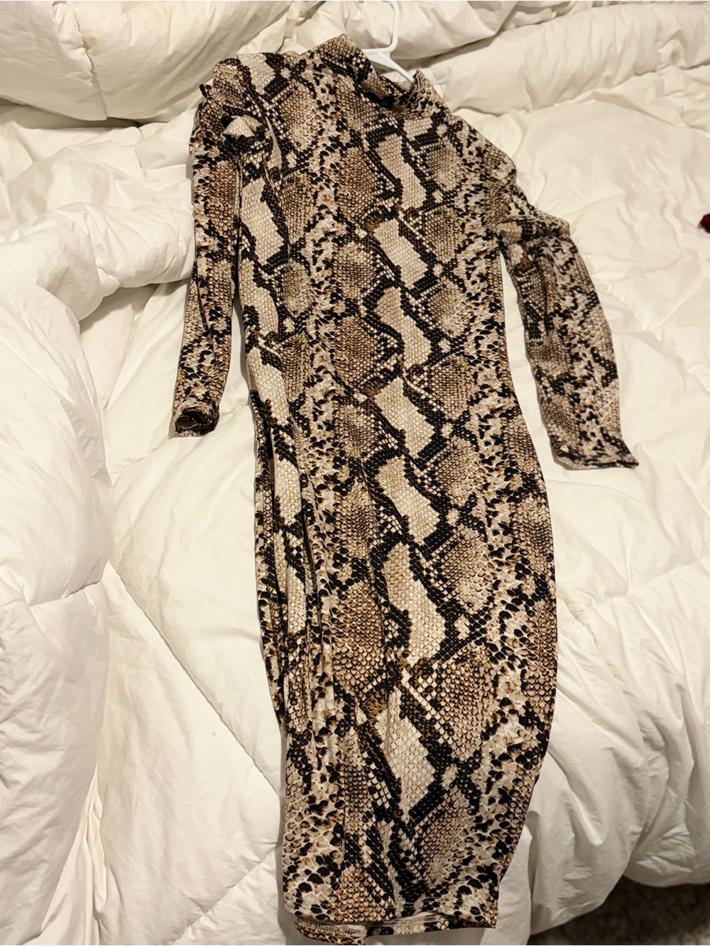 Leith Snake-Print Dress - Brown, Cream